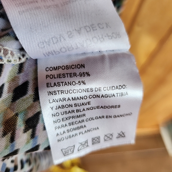 CONSTITUCION 1917 Womens Wrap Dress, Blue Brown Black White, Size Small - Picture 7 of 7